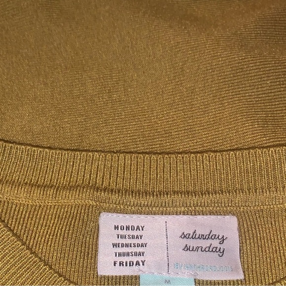 Anthropologie NWOT -Saturday Sunday Oversized Freya Tunic Sweater Dress Green M - Picture 3 of 5